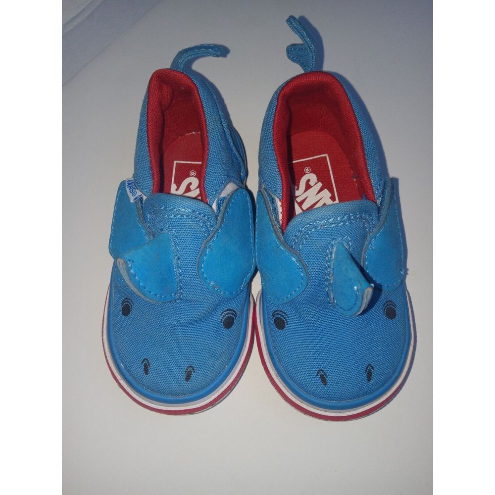 Vans‎ Asher V Shark Slip-on Toddler Baby Shark Shoes Size 4